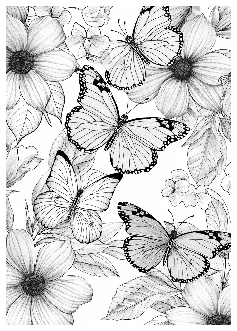 Butterfly Coloring Pages-16