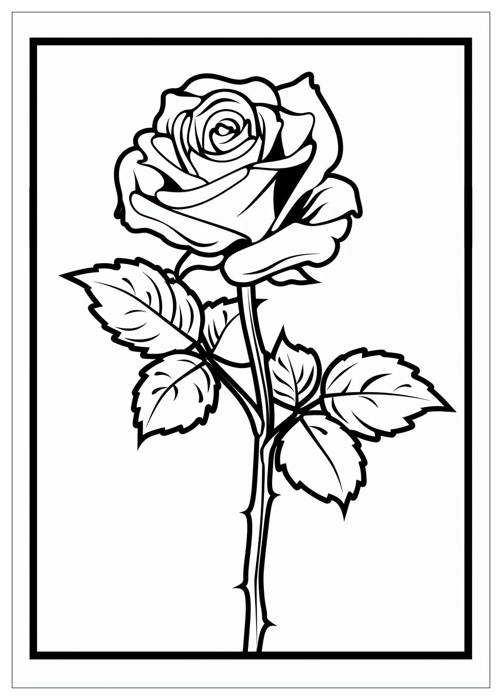 Rose Flower Coloring Pages-12