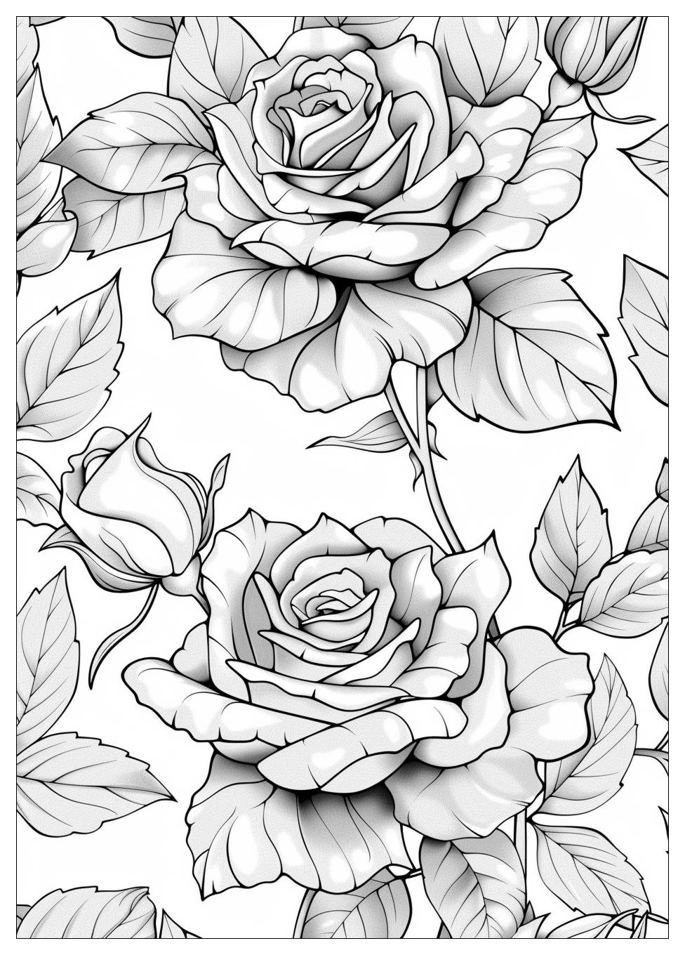 Rose Flower Coloring Pages-18