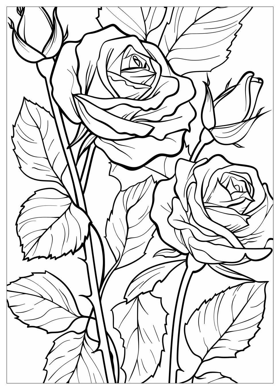 Rose Flower Coloring Pages-5