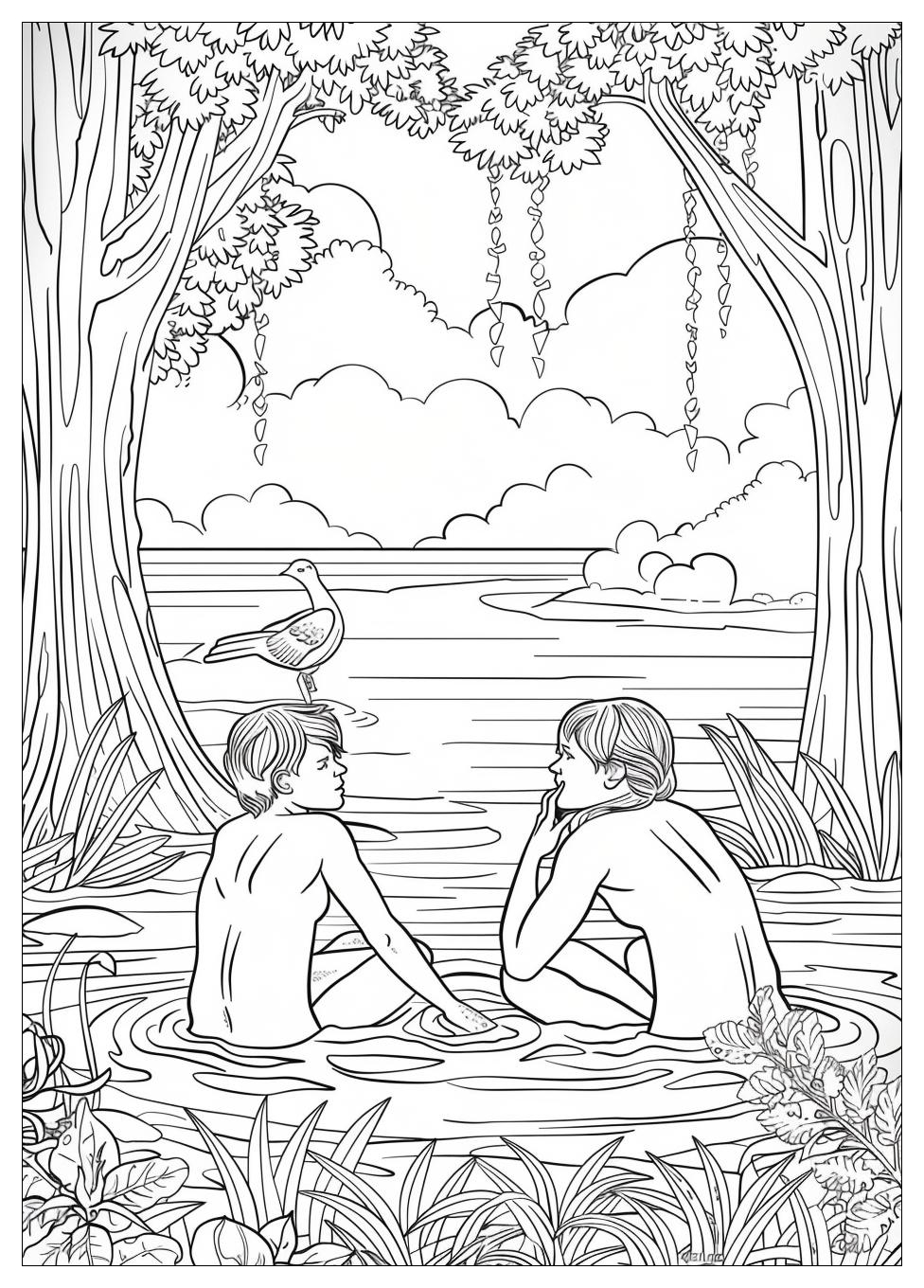 Adam and Eve Coloring Pages-1