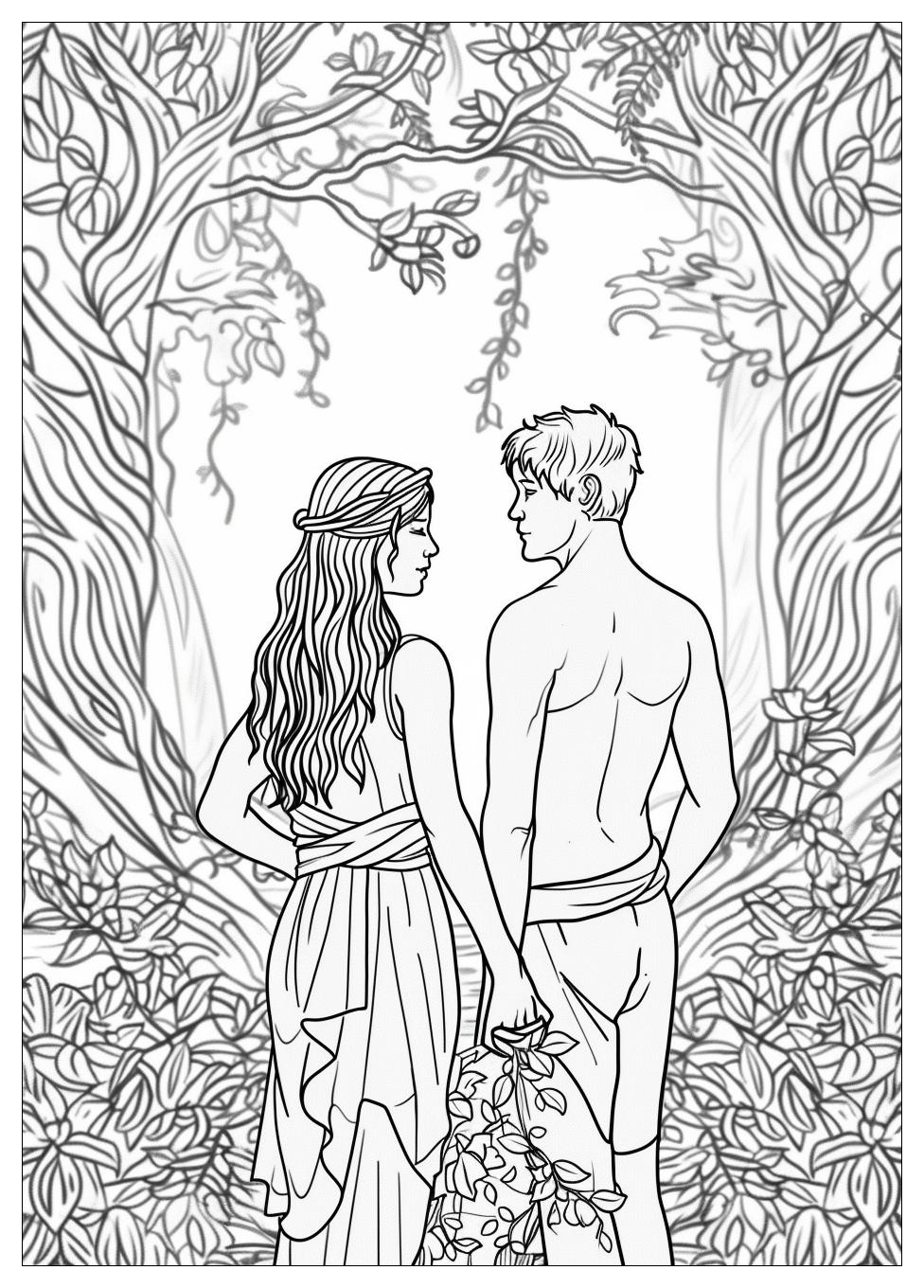 Adam and Eve Coloring Pages-3