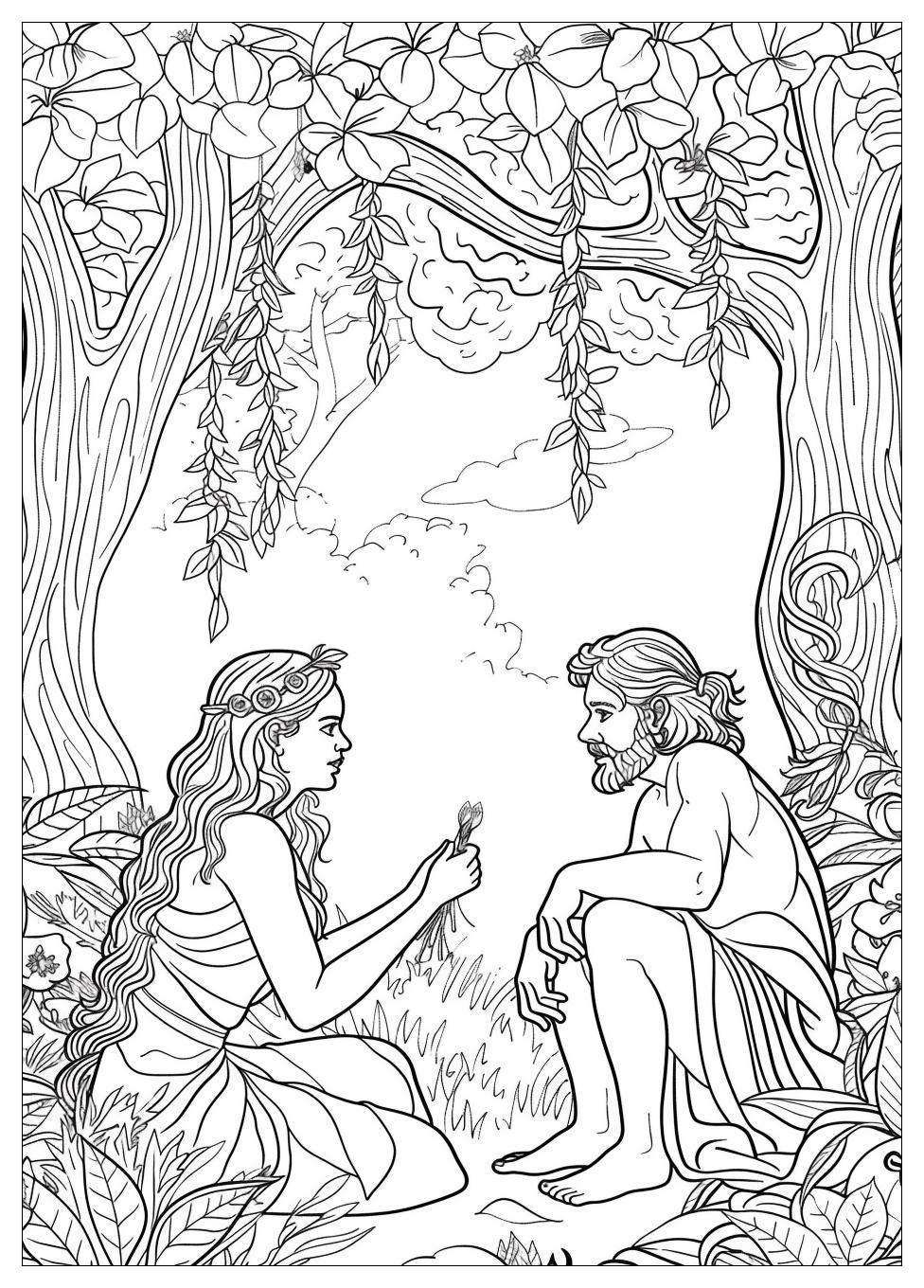 Adam and Eve Coloring Pages-6