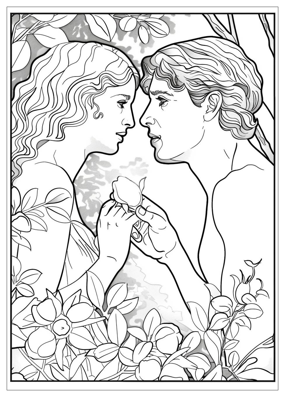 Adam and Eve Coloring Pages-8