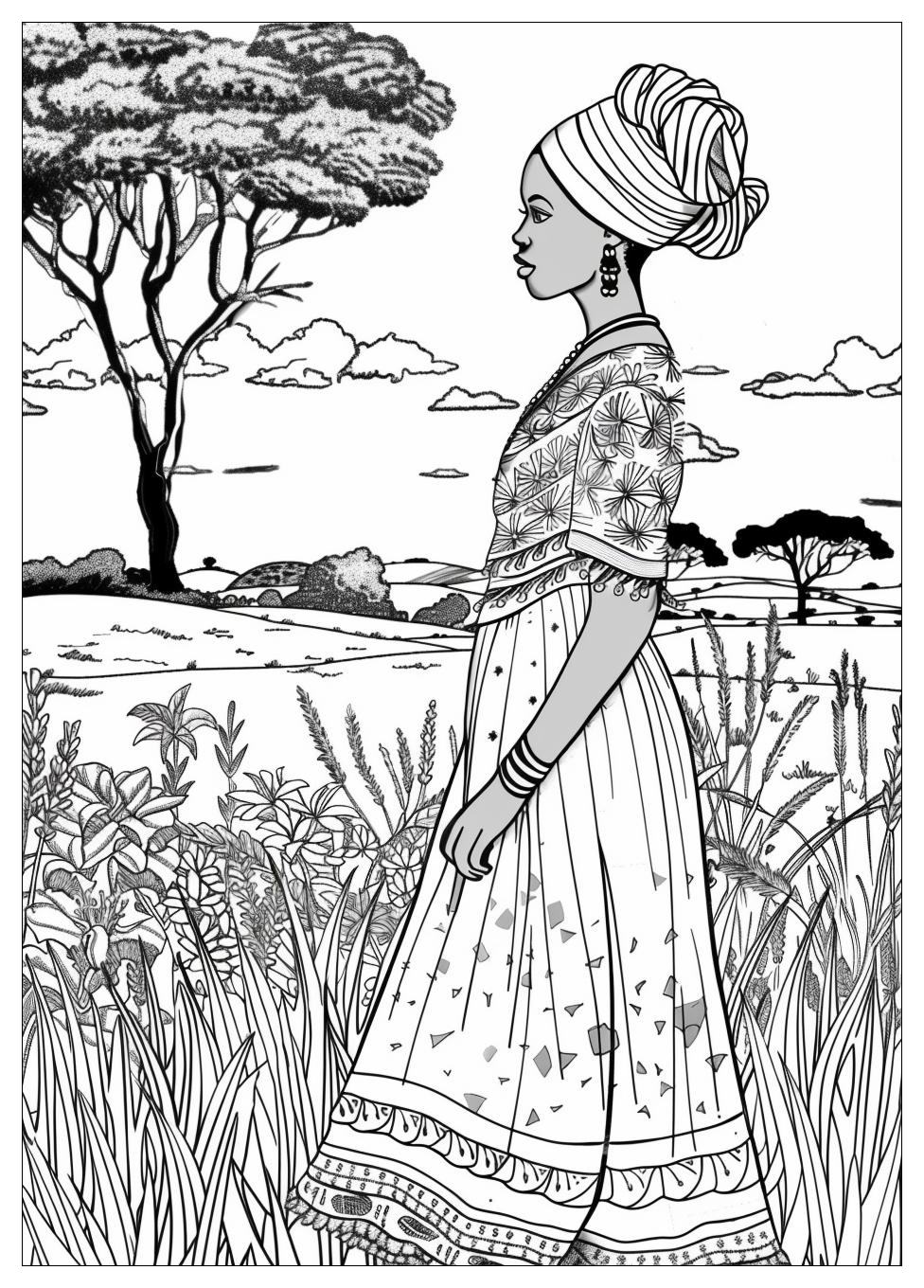 African Coloring Pages-8