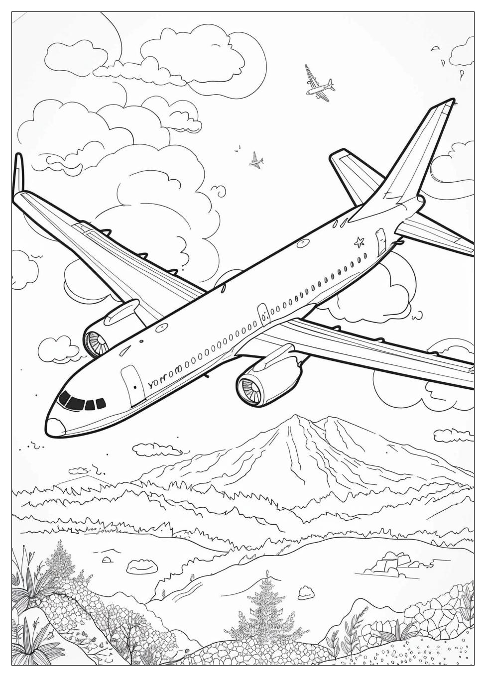 Airplane coloring pages-13