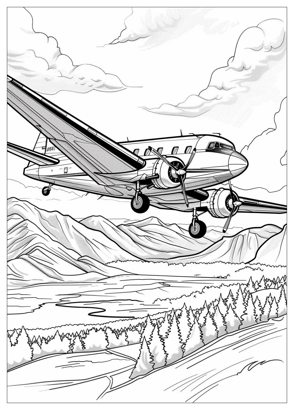 Airplane coloring pages-14