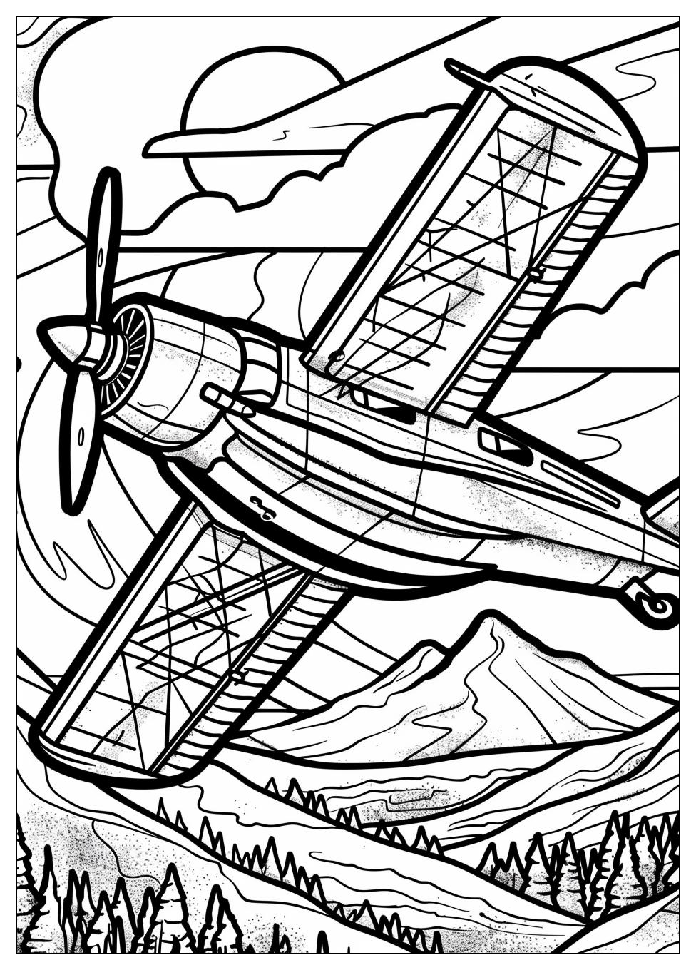 Airplane coloring pages-16