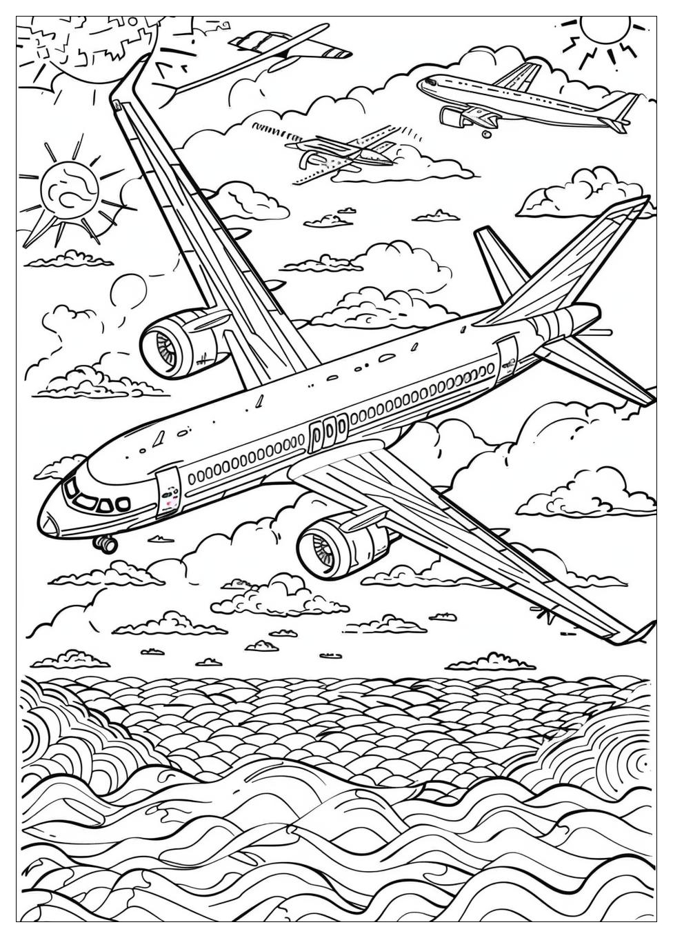 Airplane coloring pages-17