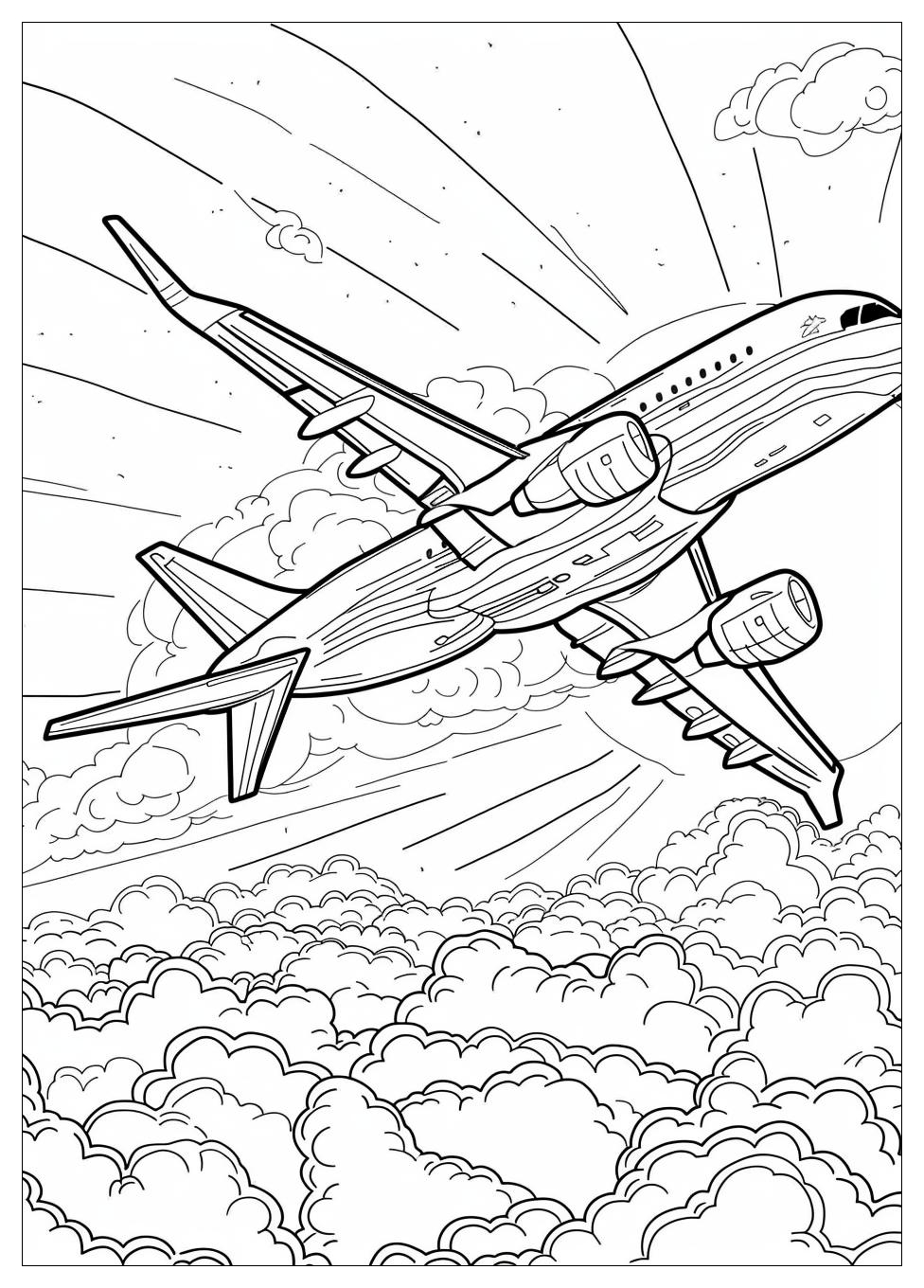 Airplane coloring pages-18