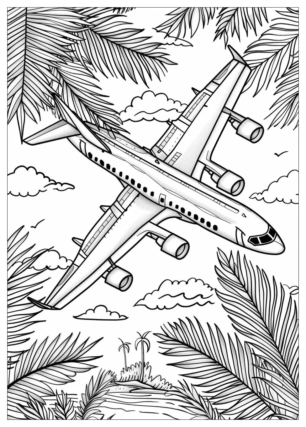 Airplane coloring pages-19