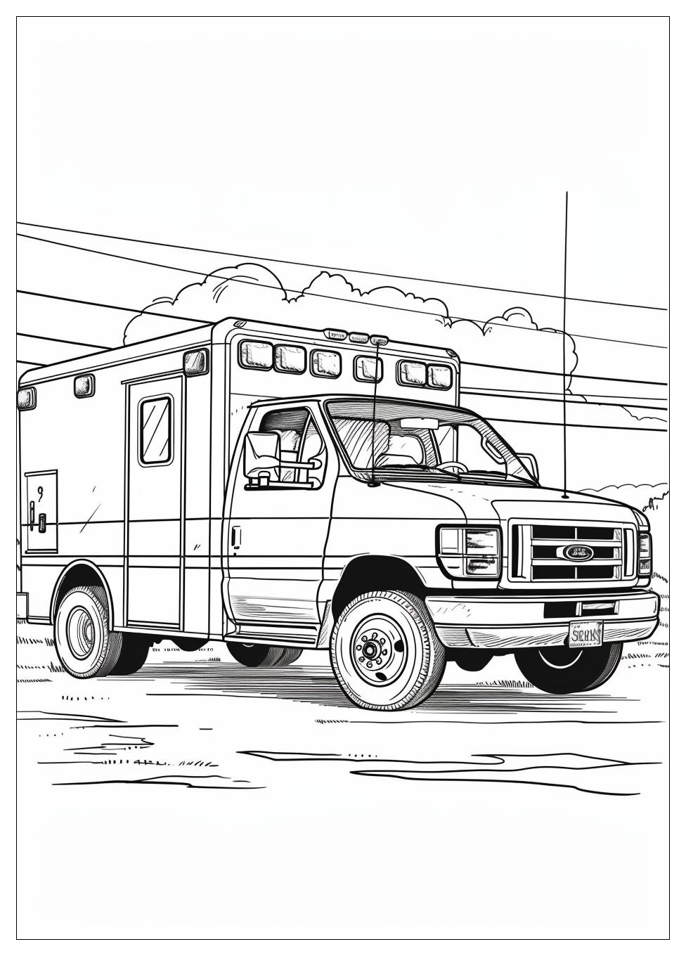 Ambulance Coloring Pages-10