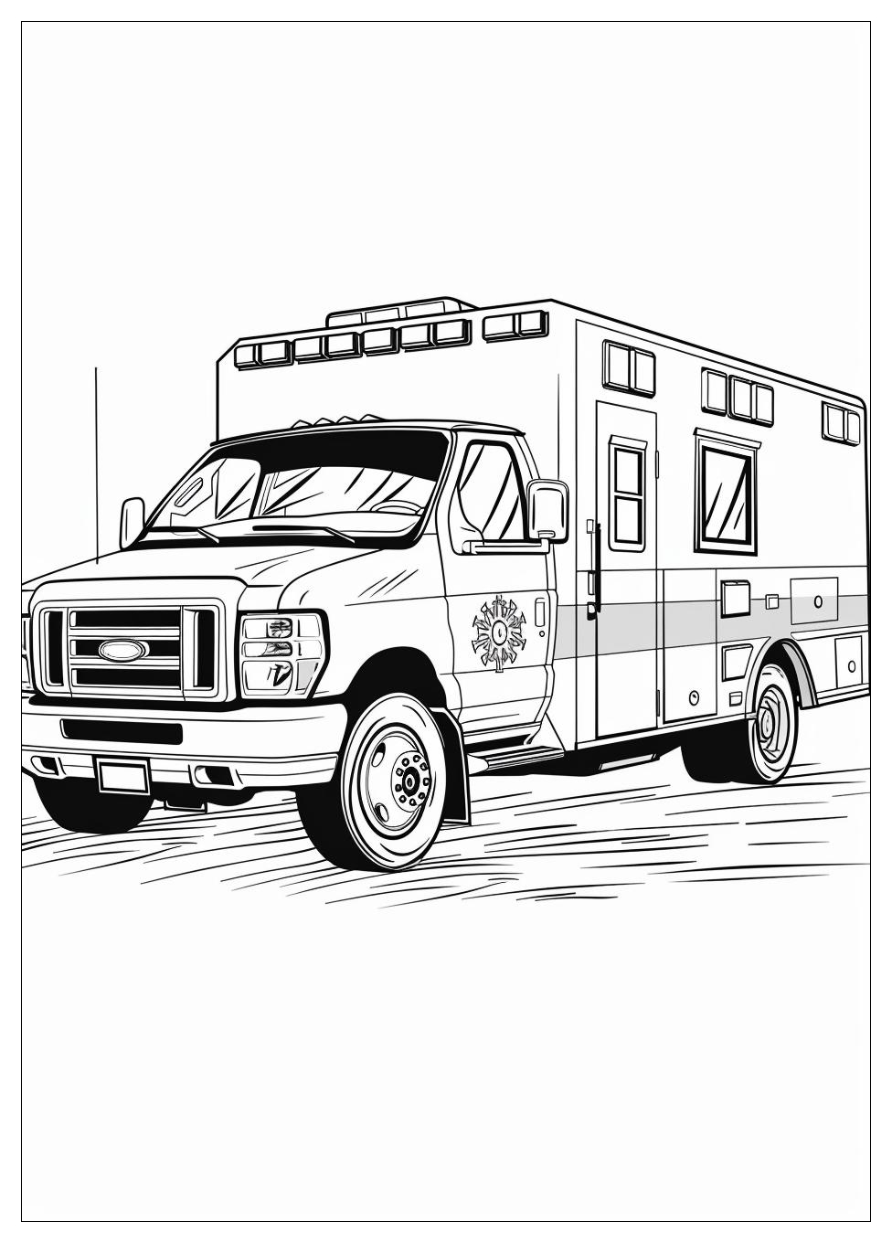 Ambulance Coloring Pages-11