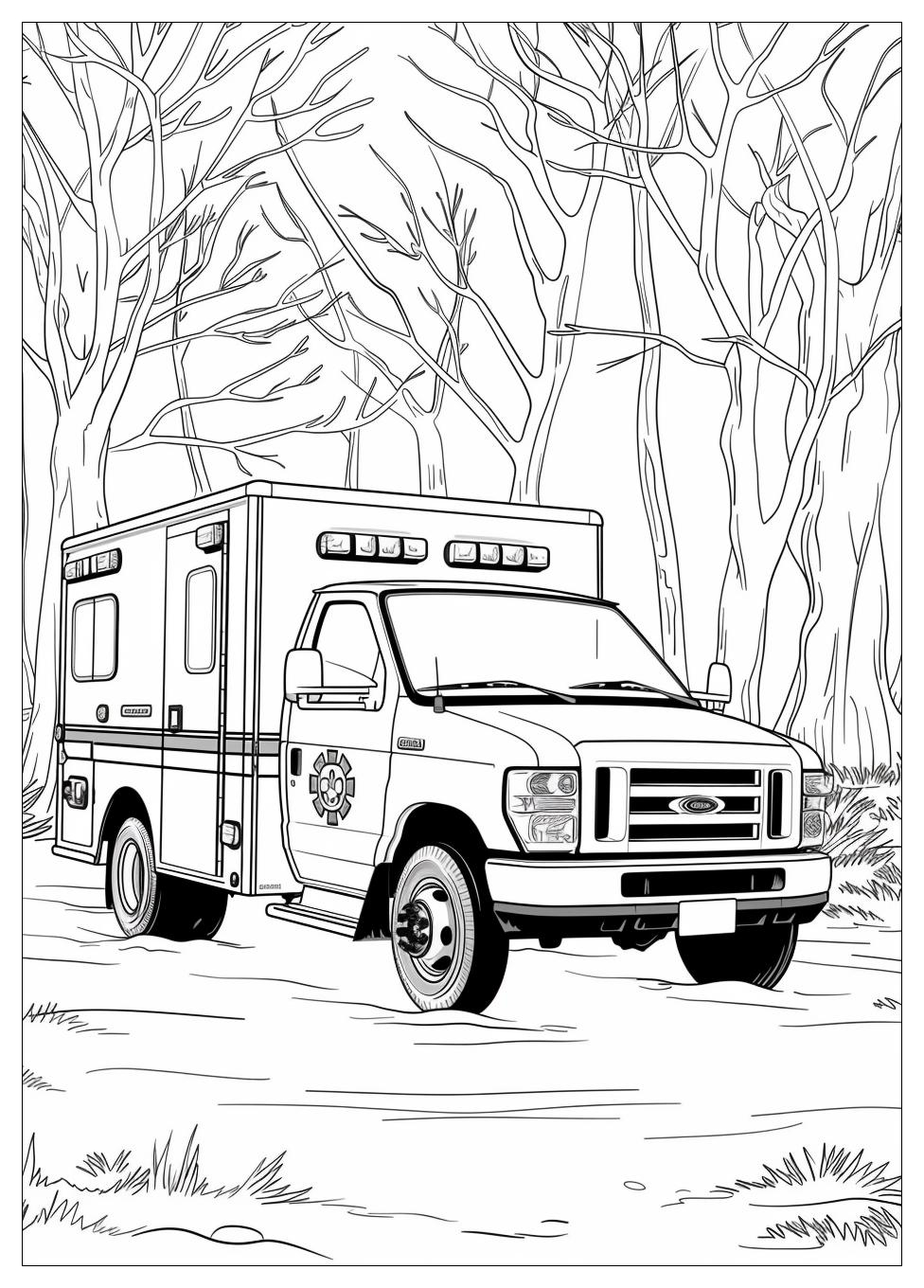 Ambulance Coloring Pages-14