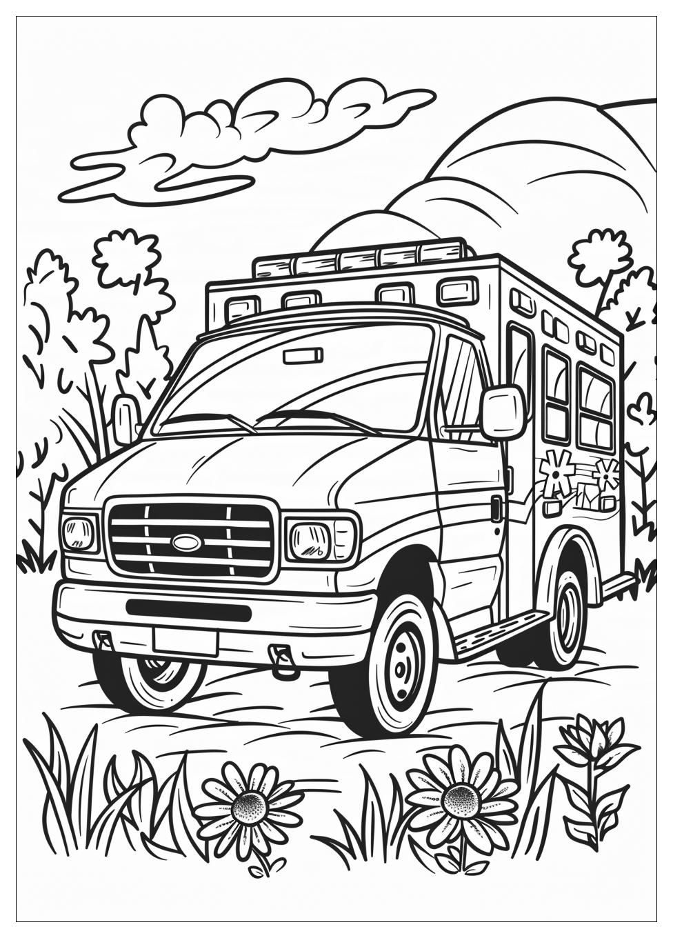 Ambulance Coloring Pages-16