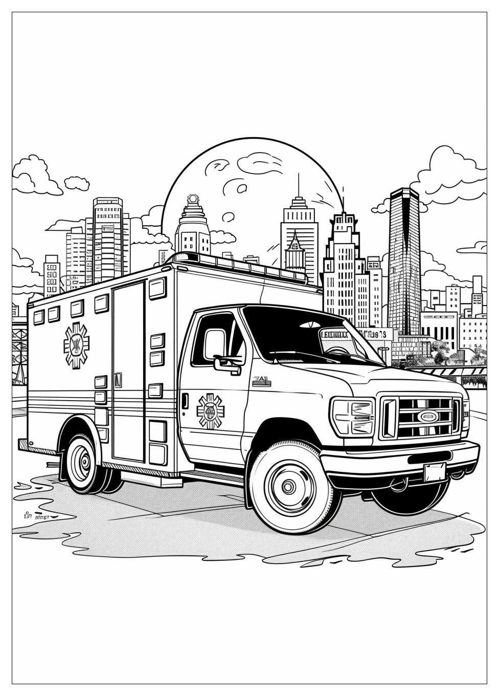 Ambulance Coloring Pages-17