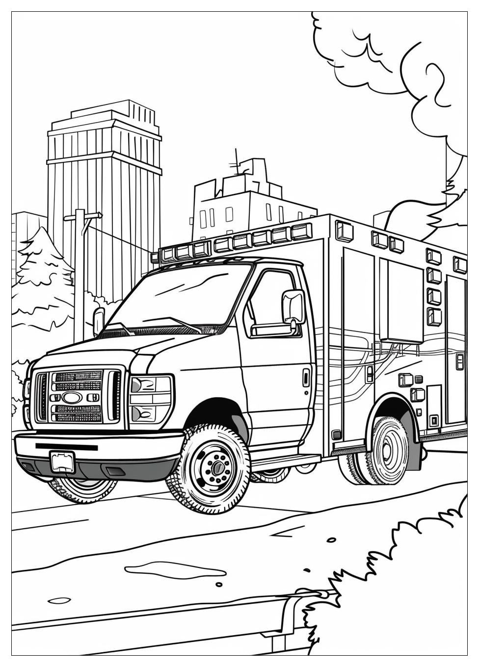 Ambulance Coloring Pages-18