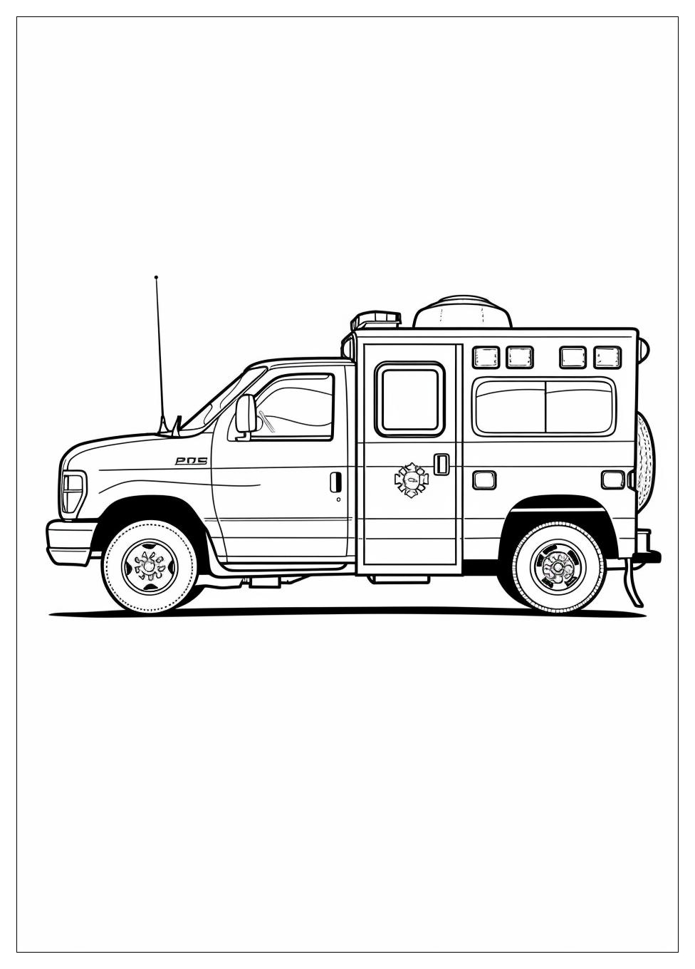 Ambulance Coloring Pages-3