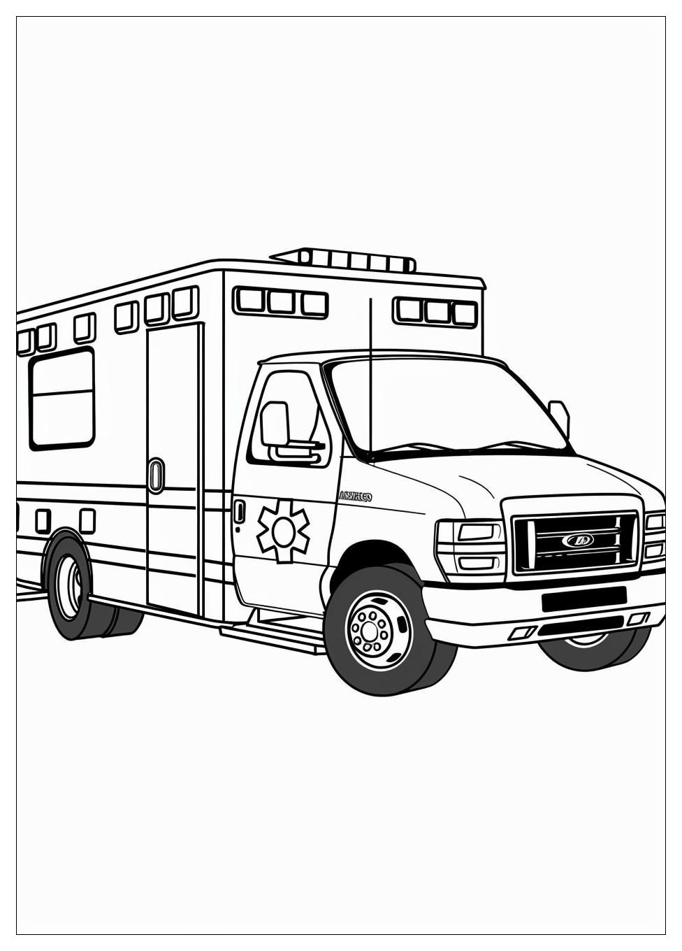 Ambulance Coloring Pages-4