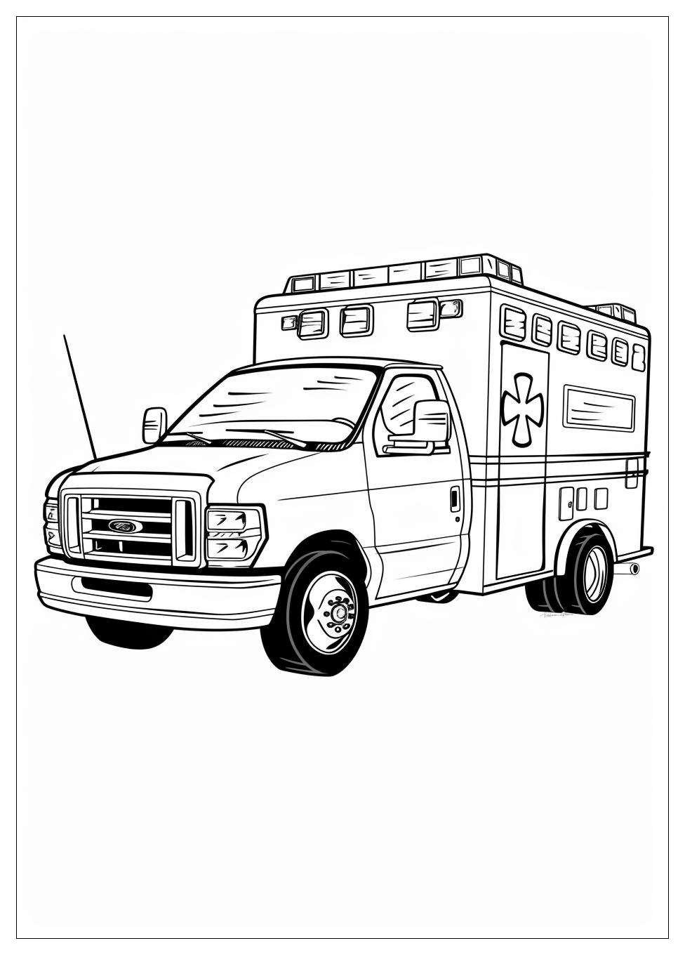 Ambulance Coloring Pages-7