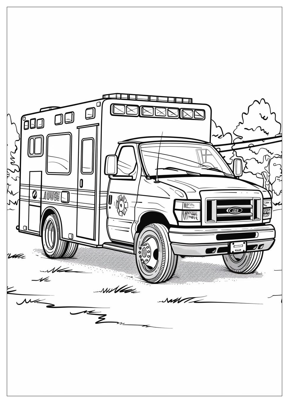 Ambulance Coloring Pages-9