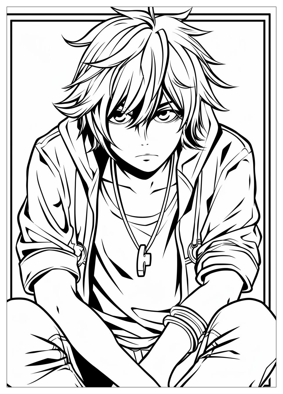 Anime Guy Coloring Pages-7