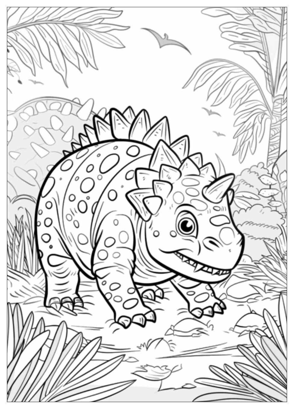 Ankylosaurus Coloring Pages-5