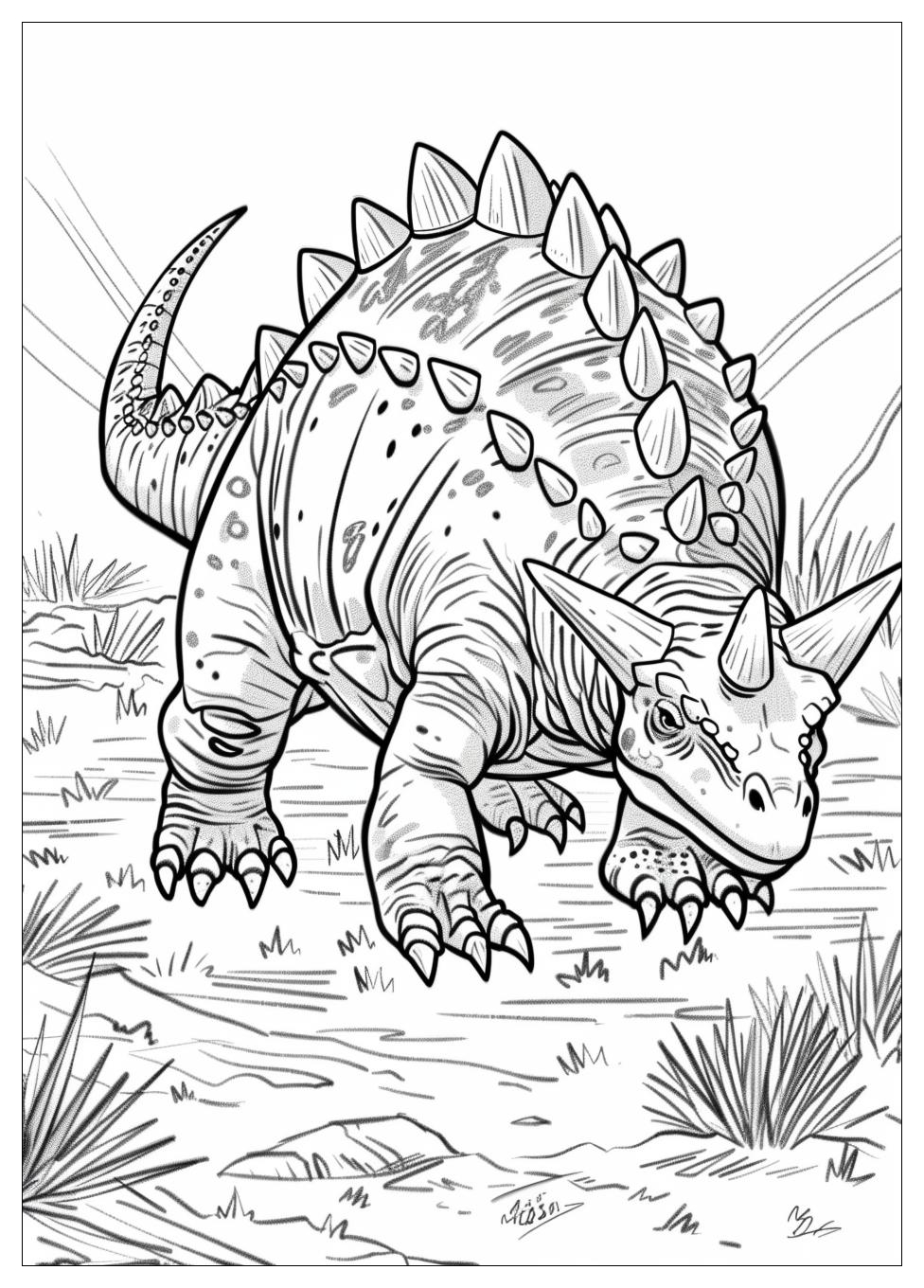 Ankylosaurus Coloring Pages-9