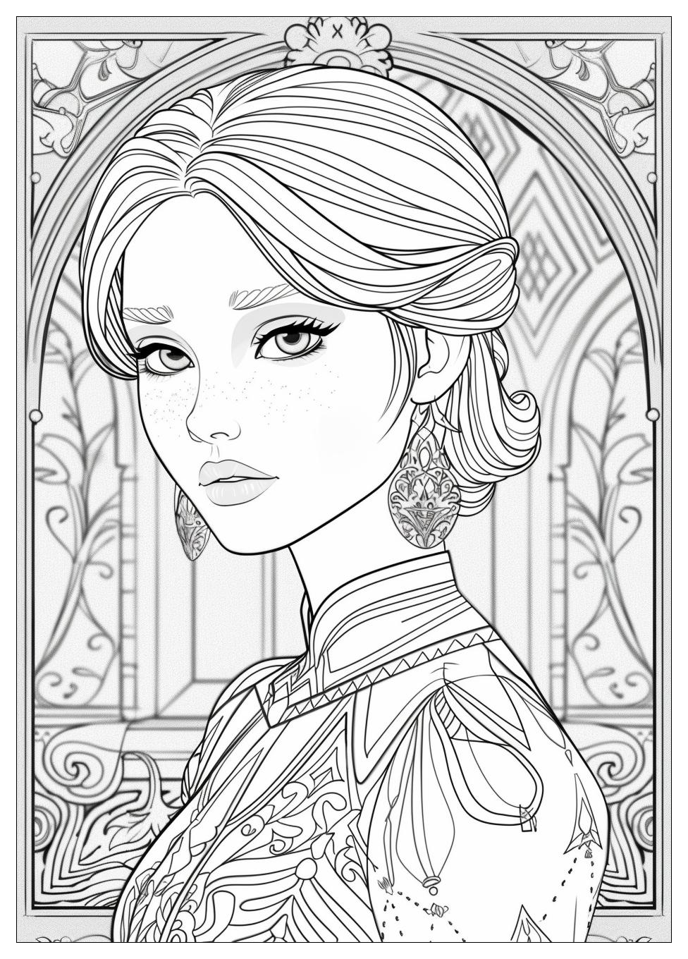 Anna Coloring Pages-1