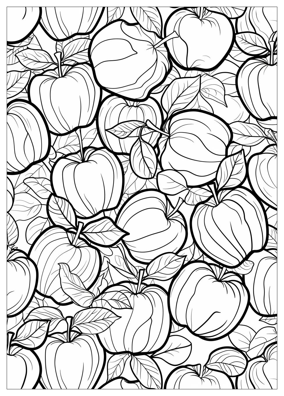 Apple Coloring Pages-12