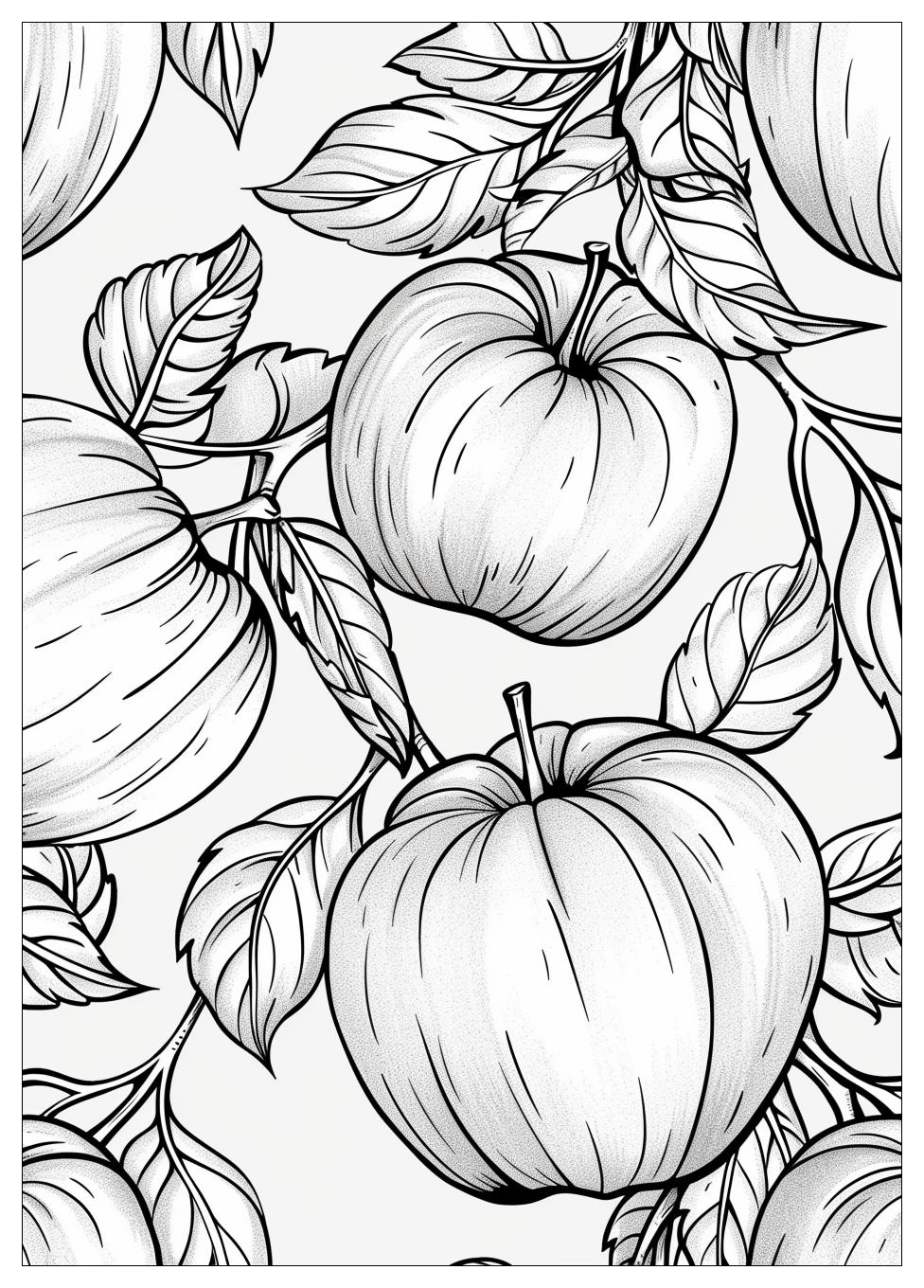 Apple Coloring Pages-16