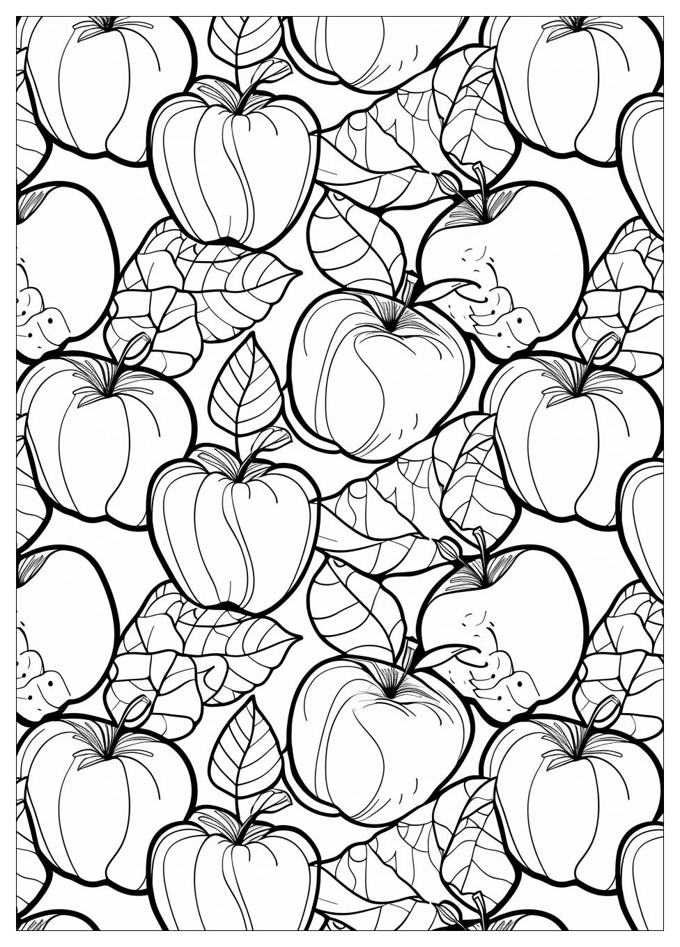 Apple Coloring Pages-20