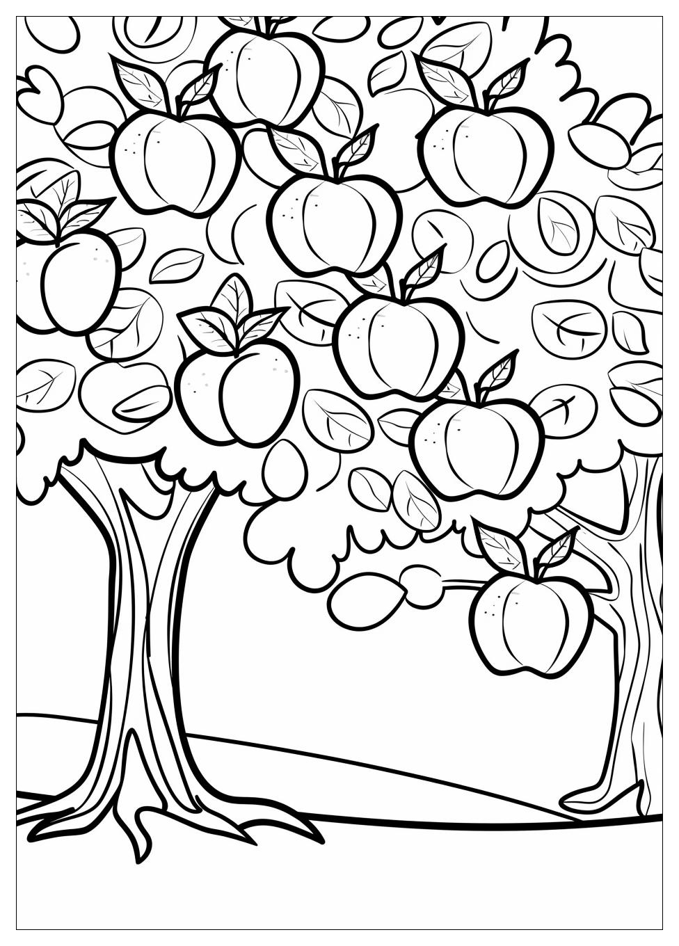 Apple Tree Coloring Pages-1