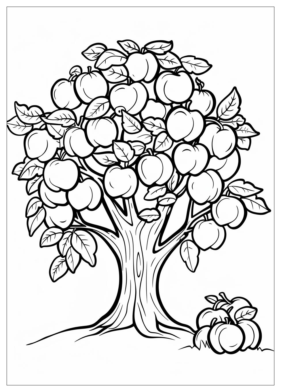 Apple Tree Coloring Pages-11