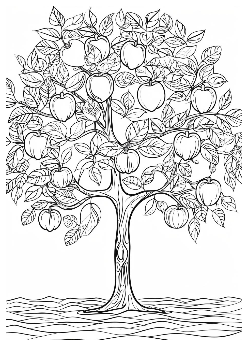 Apple Tree Coloring Pages-14