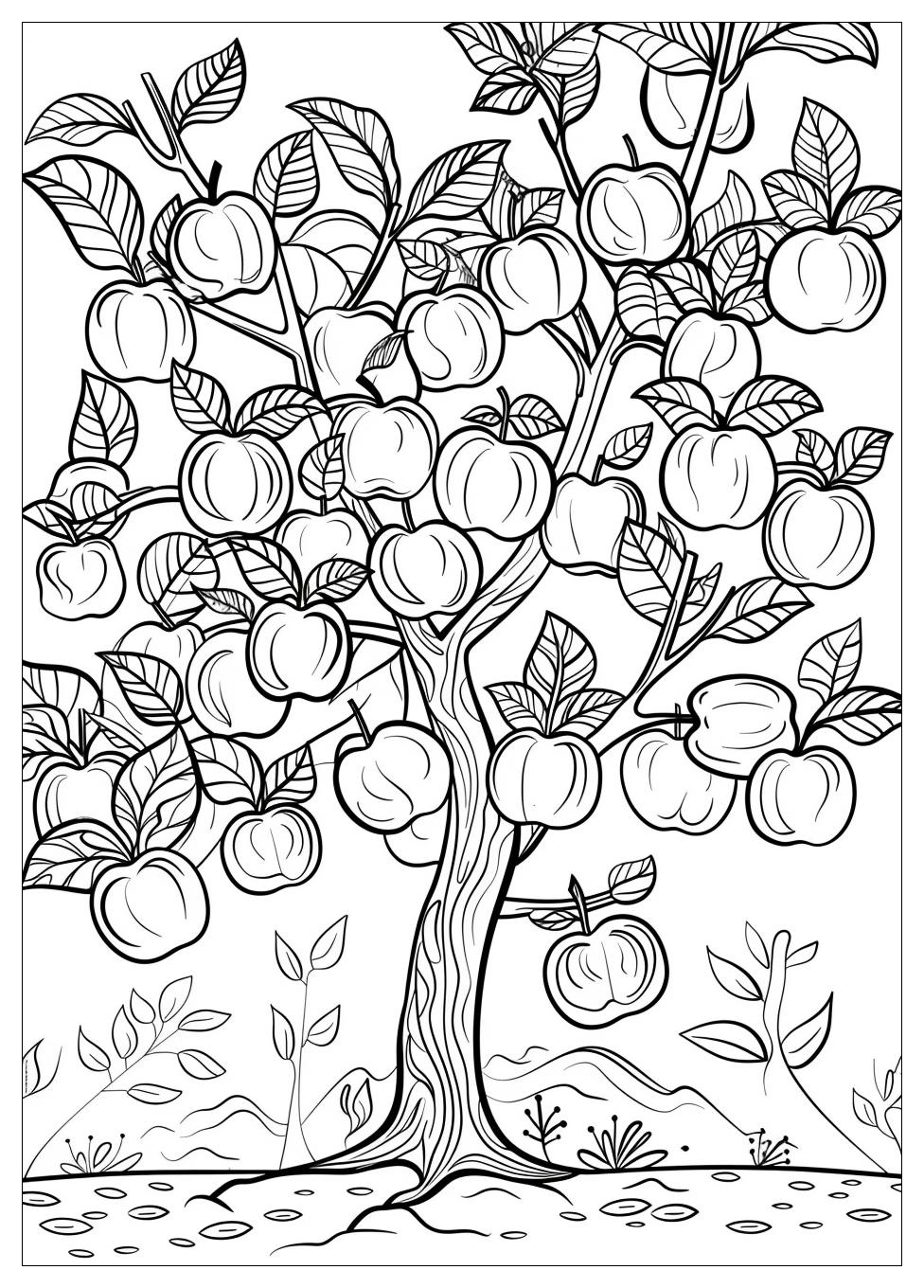 Apple Tree Coloring Pages-3