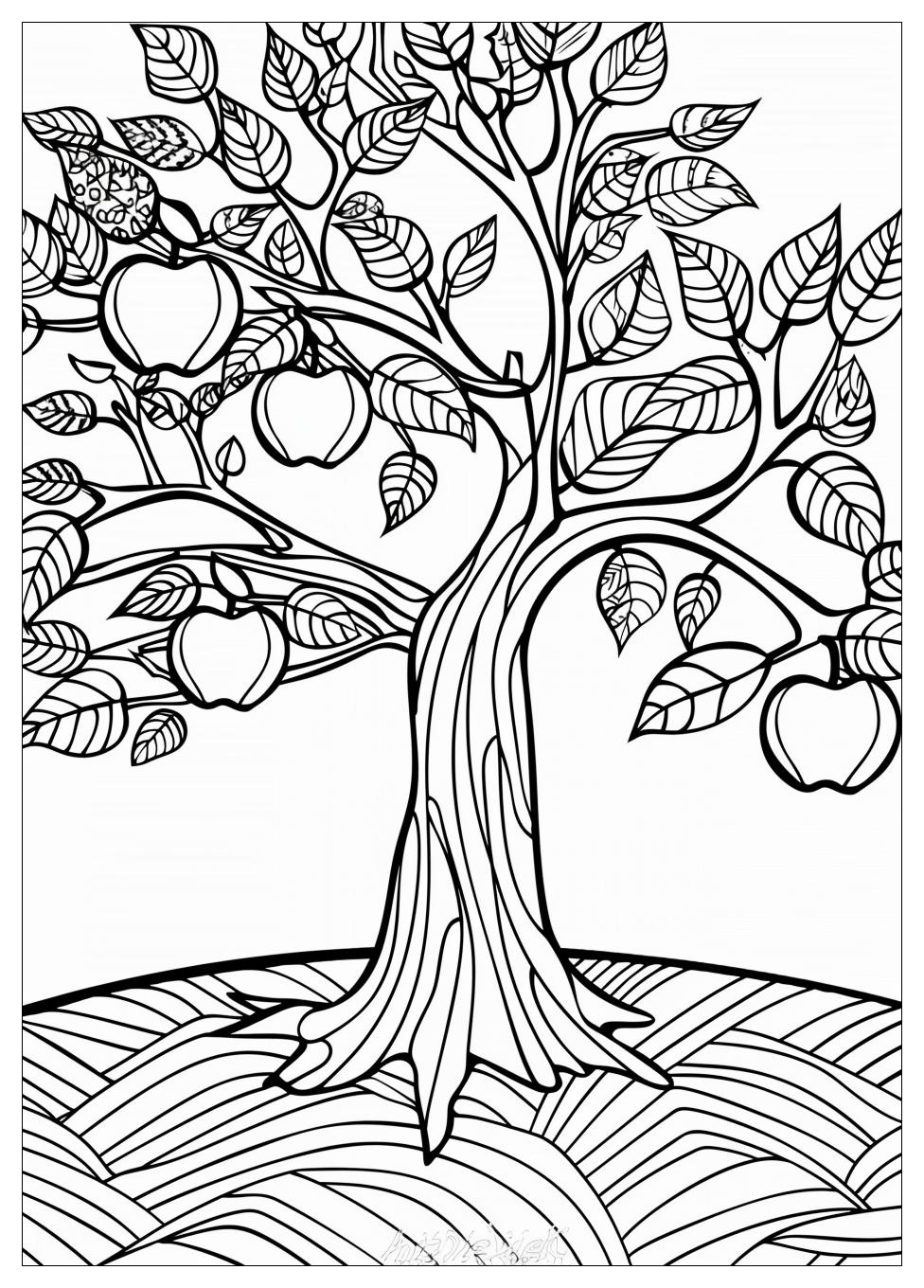 Apple Tree Coloring Pages-4