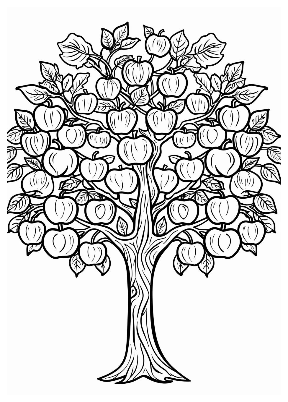 Apple Tree Coloring Pages-5