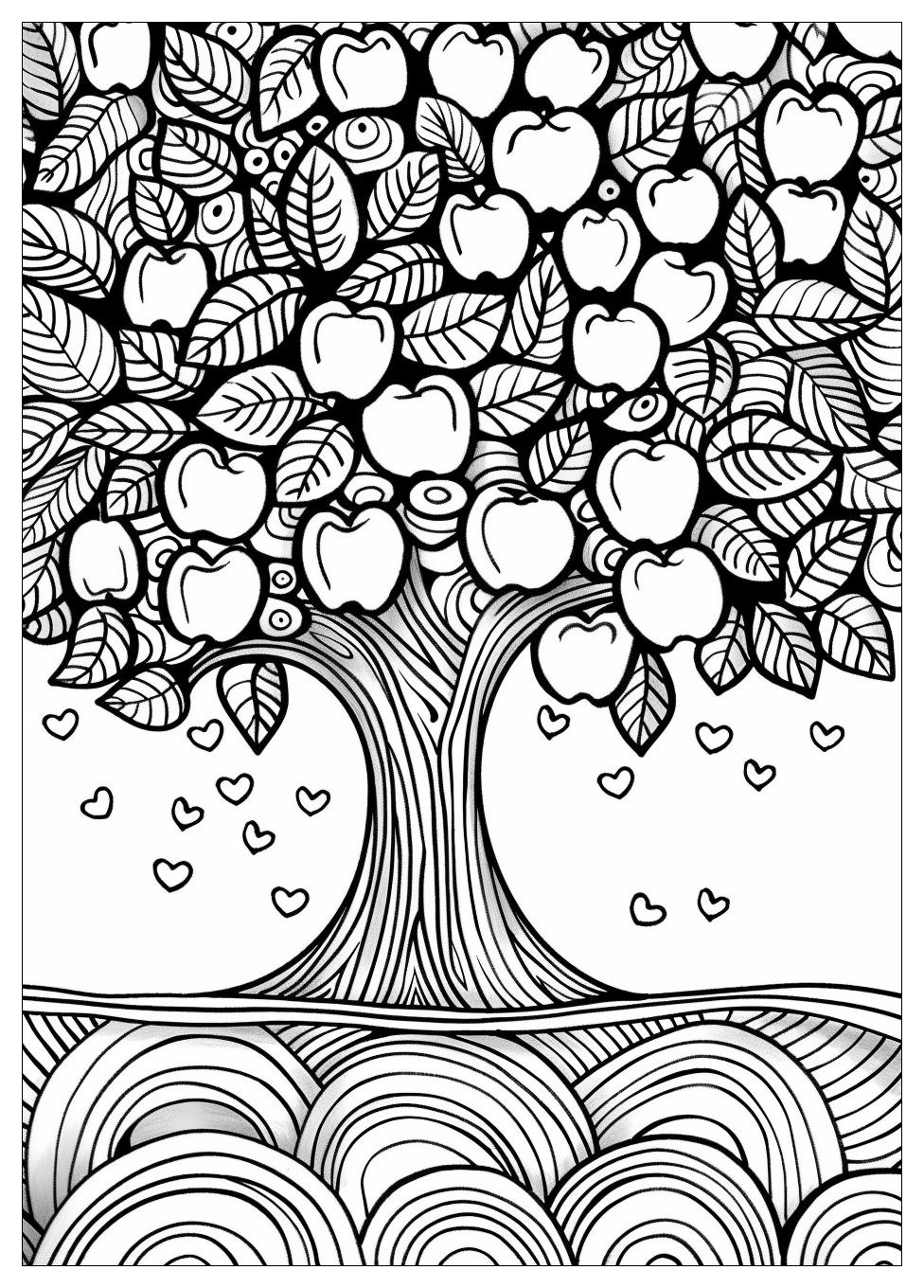 Apple Tree Coloring Pages-7