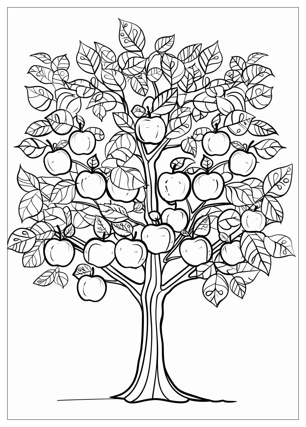 Apple Tree Coloring Pages-8