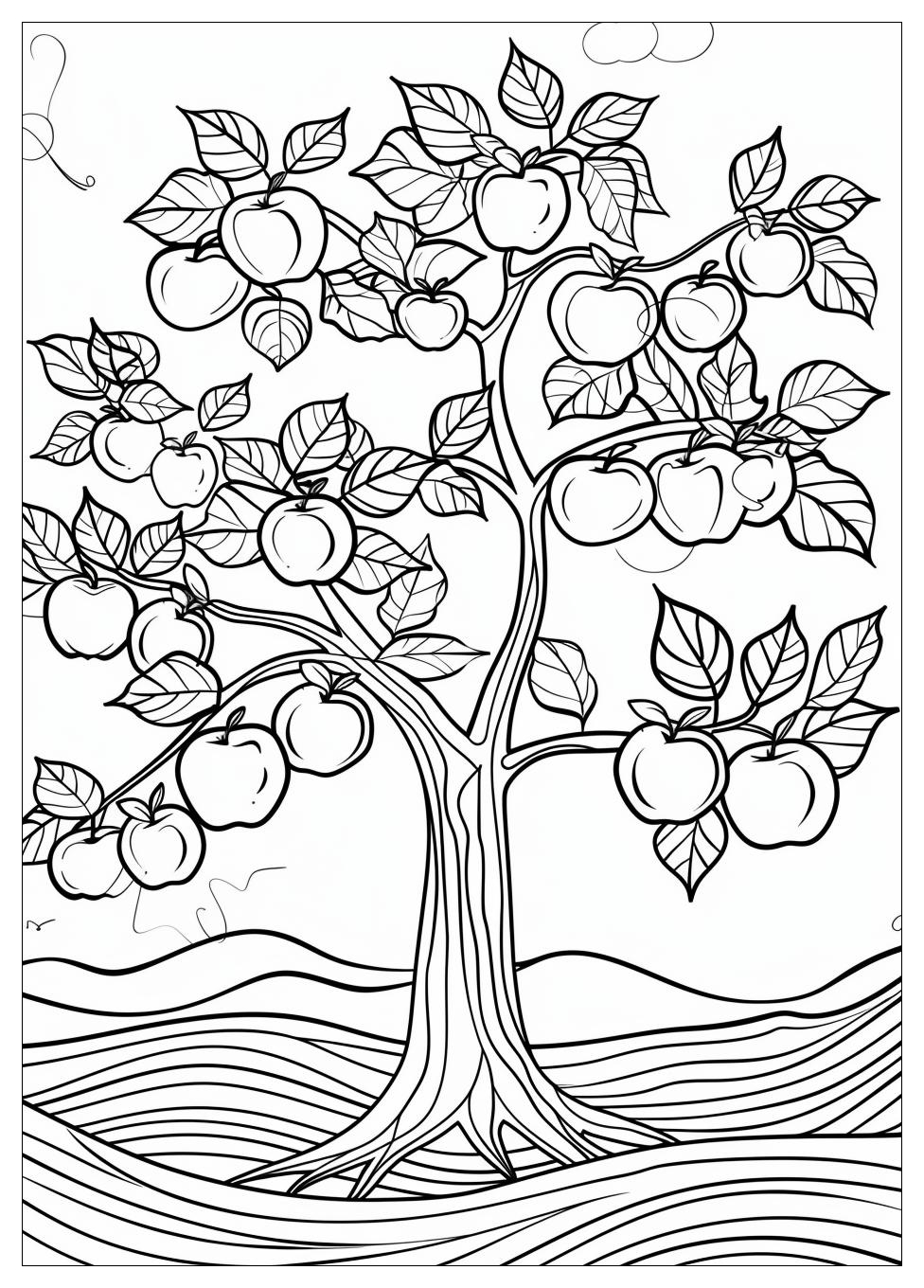 Apple Tree Coloring Pages-9