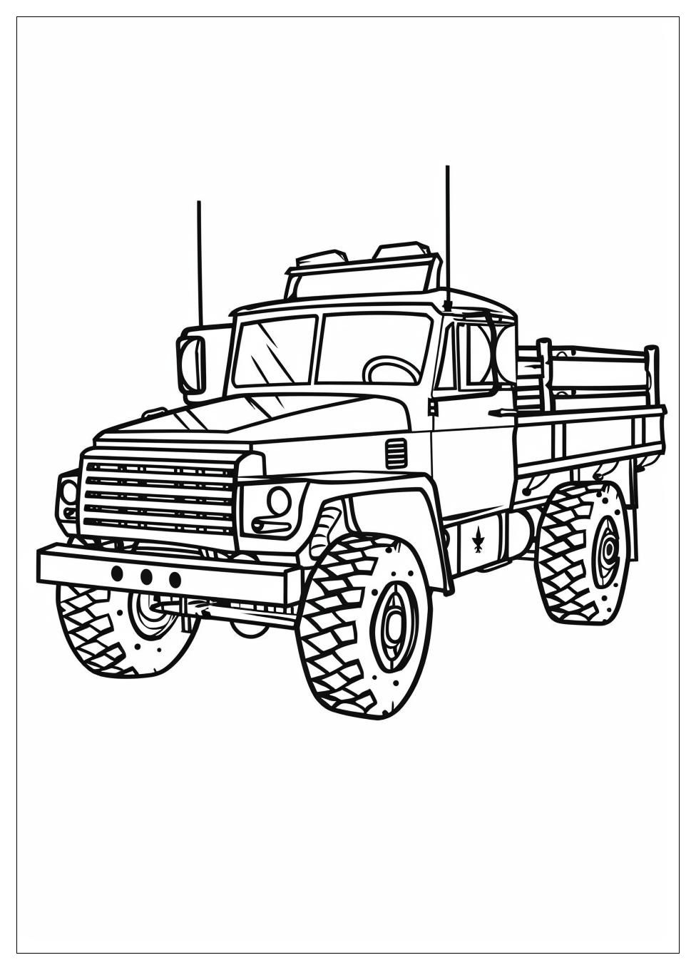 Army Truck Coloring Pages-11