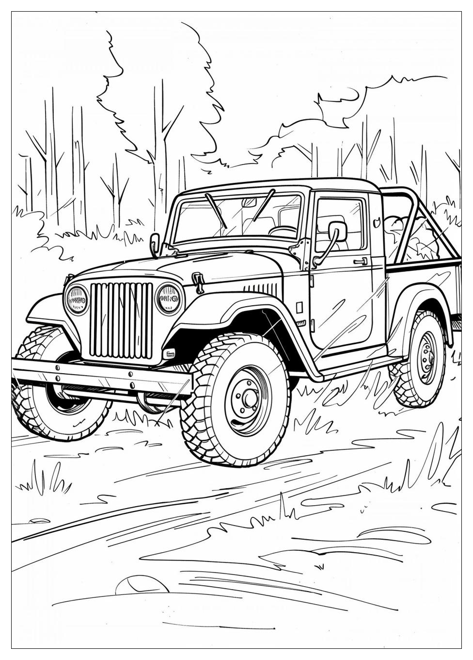 Army Truck Coloring Pages-16