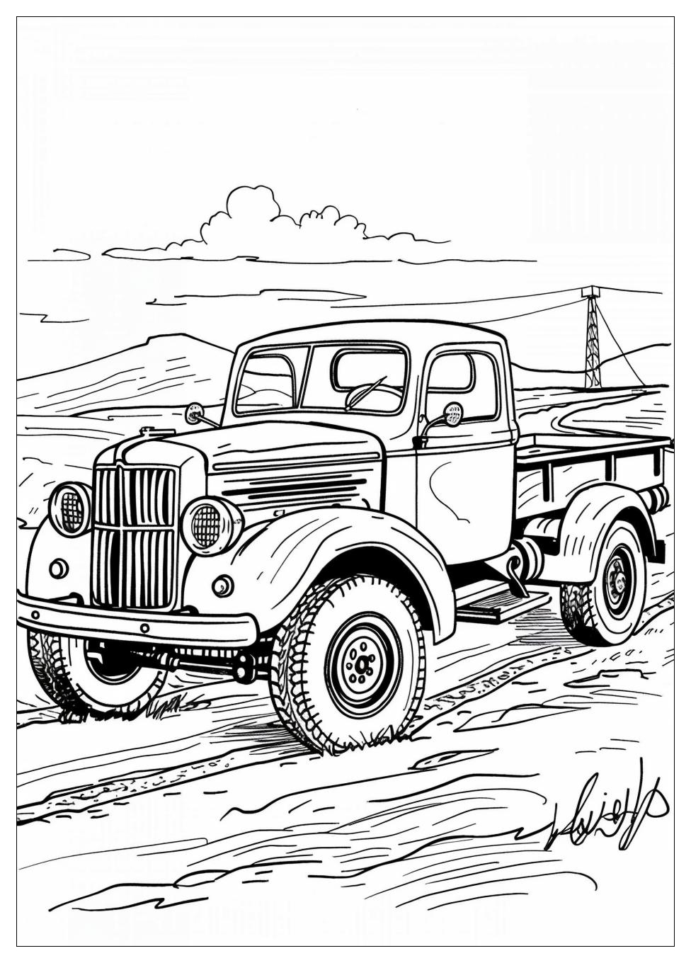 Army Truck Coloring Pages-18