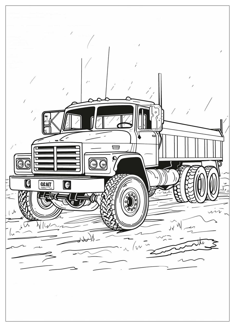 Army Truck Coloring Pages-19