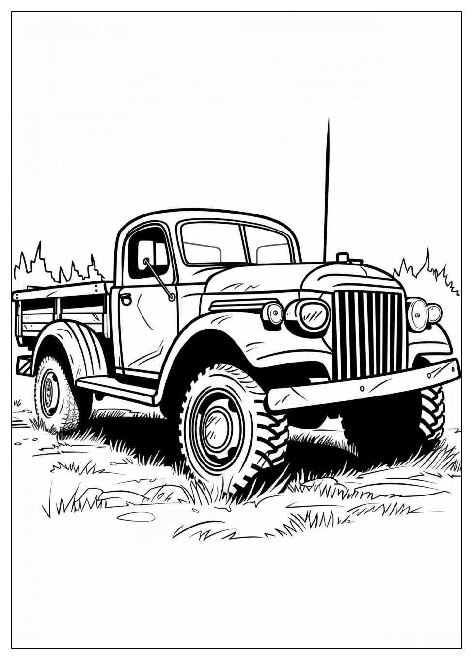 Army Truck Coloring Pages-7