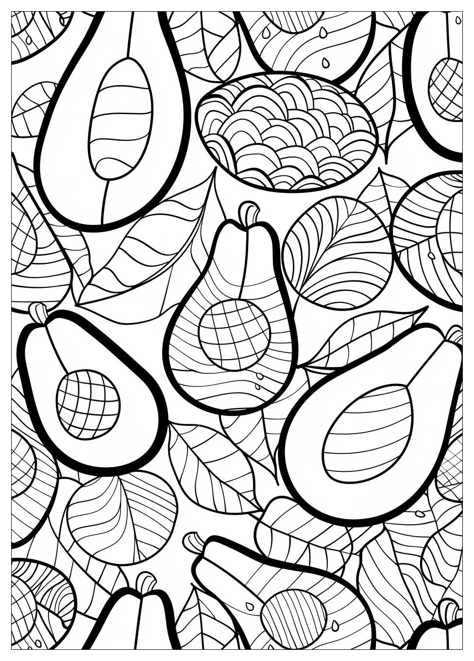 Avocado Coloring Pages-1