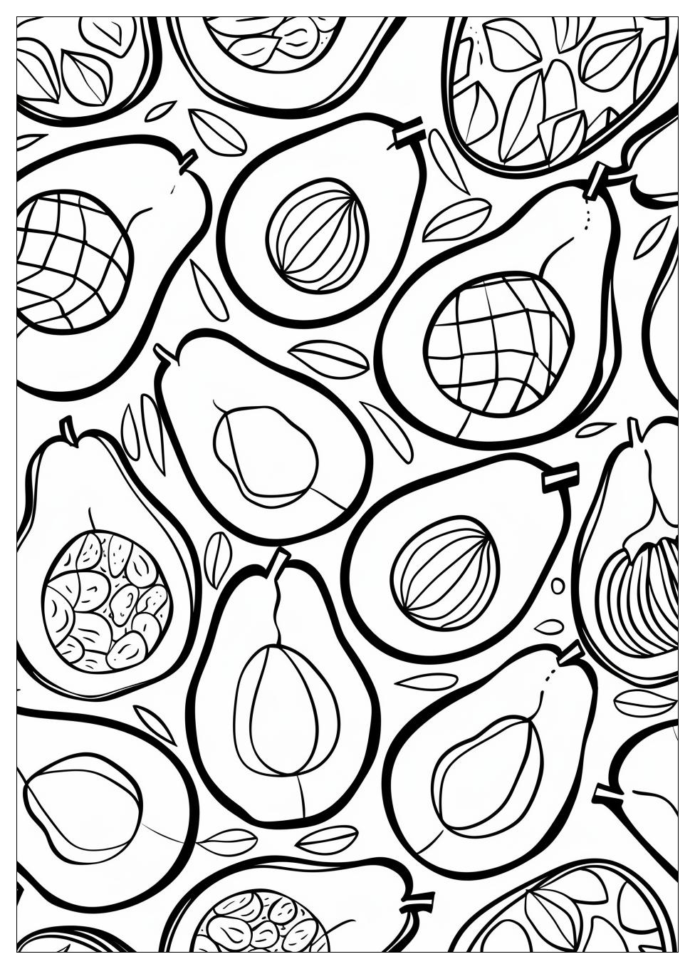 Avocado Coloring Pages-2