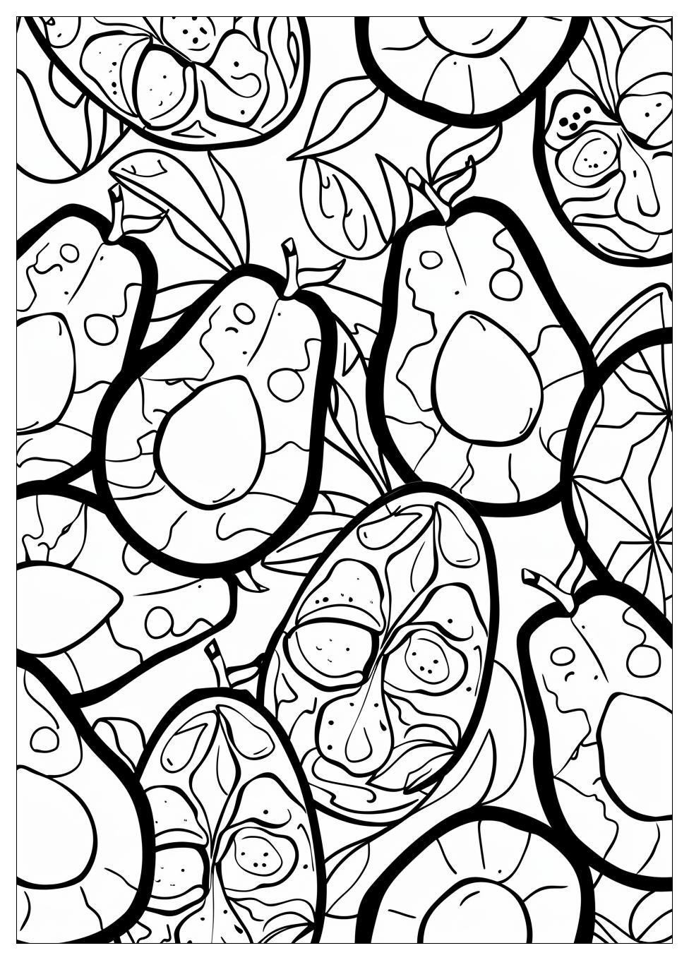 Avocado Coloring Pages-3