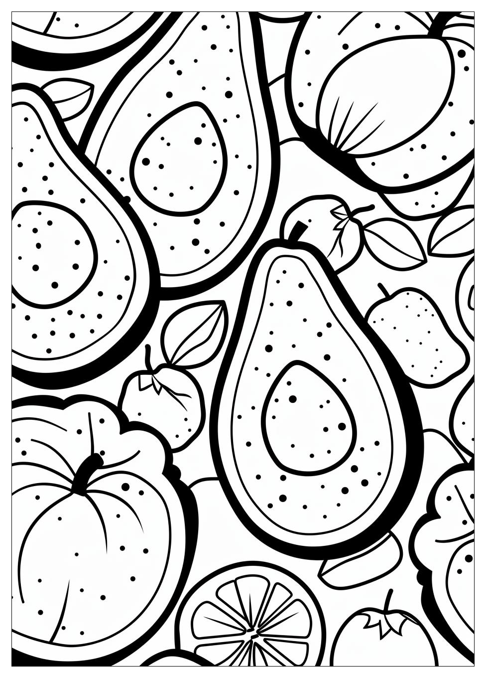 Avocado Coloring Pages-6